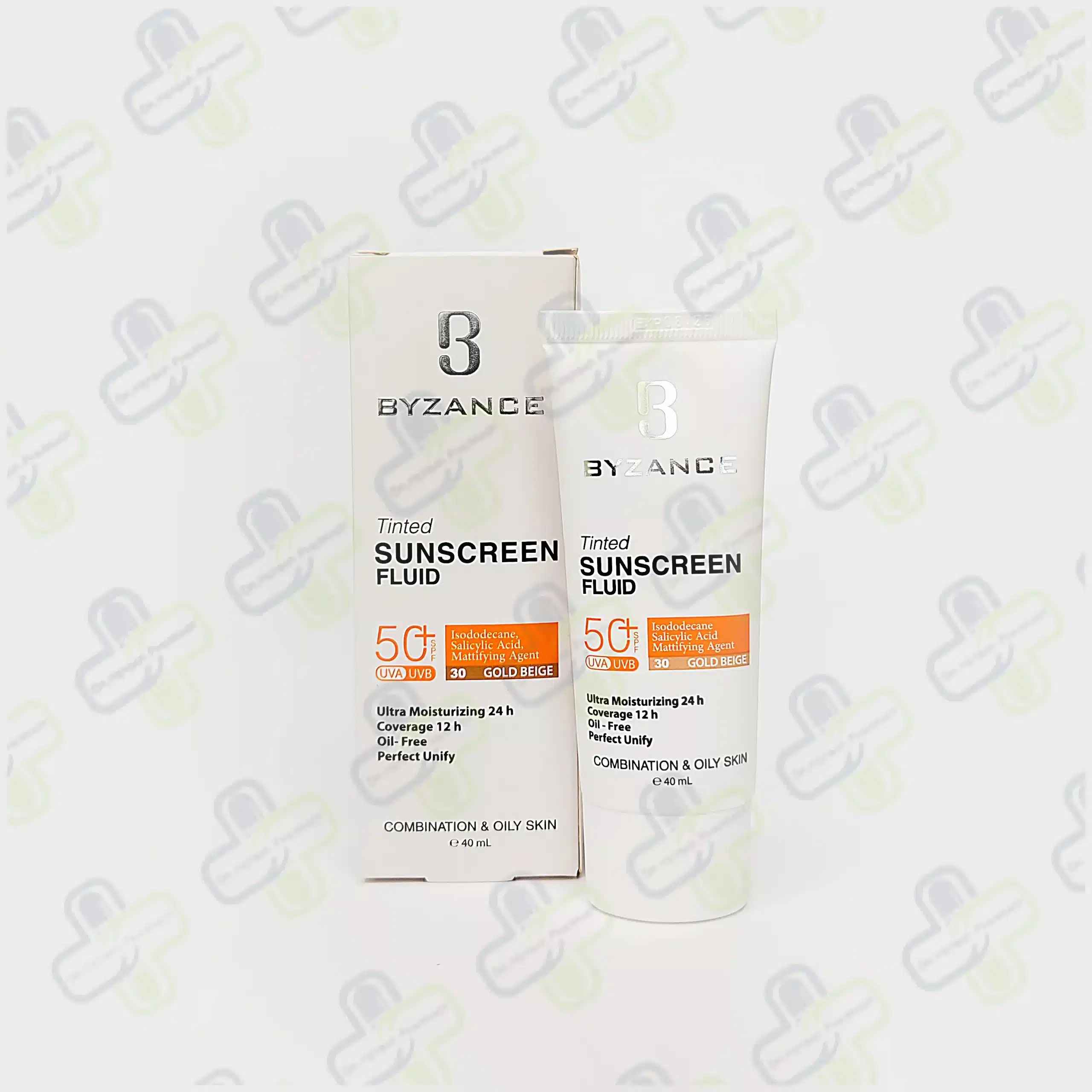 فلوئید ضد آفتاب رنگی بیزانس مناسب پوست چرب SPF50