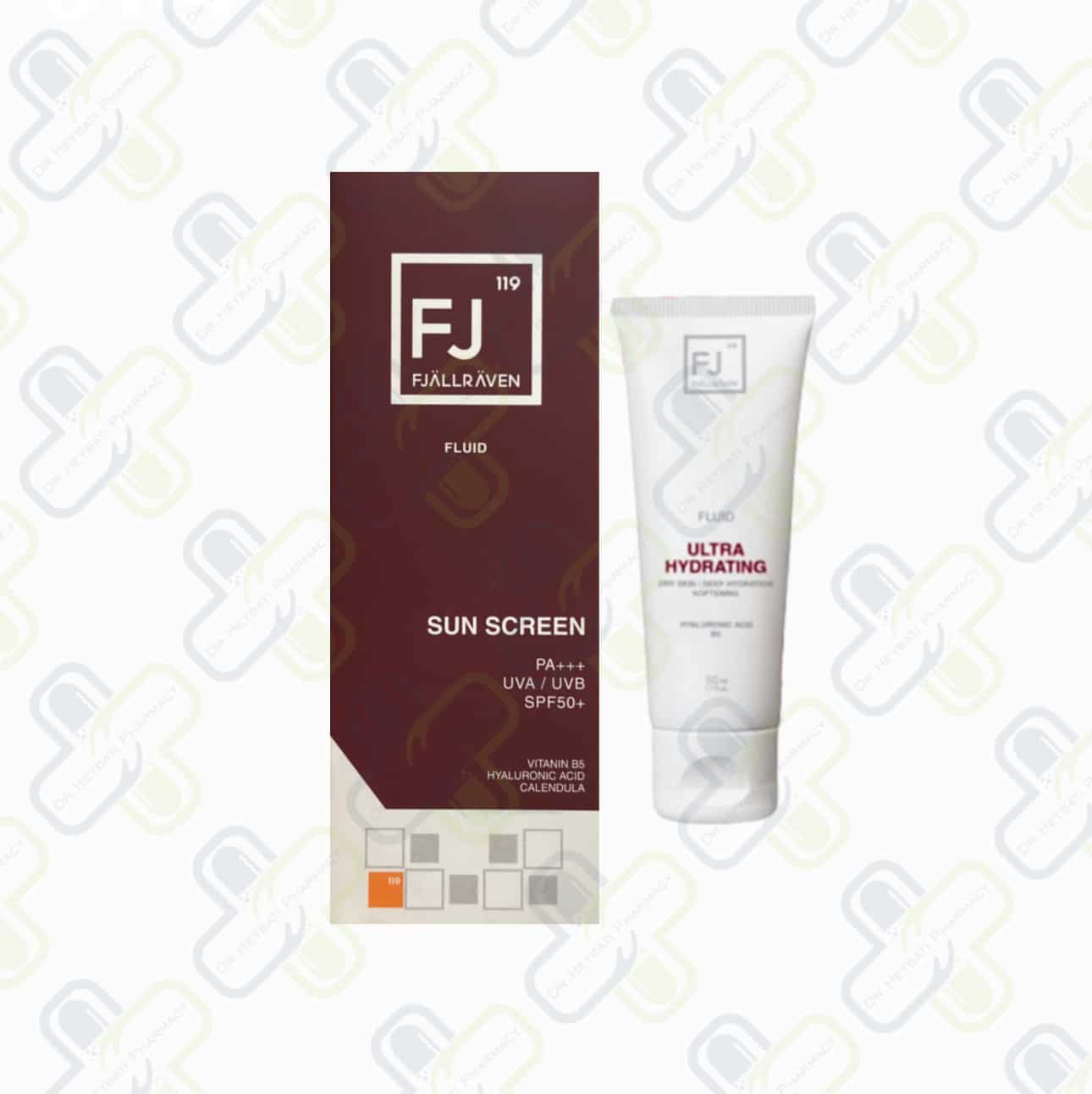 کرم ضدآفتاب بی رنگ FJ SPF50 اف جالراون – انواع پوست | 50 میل