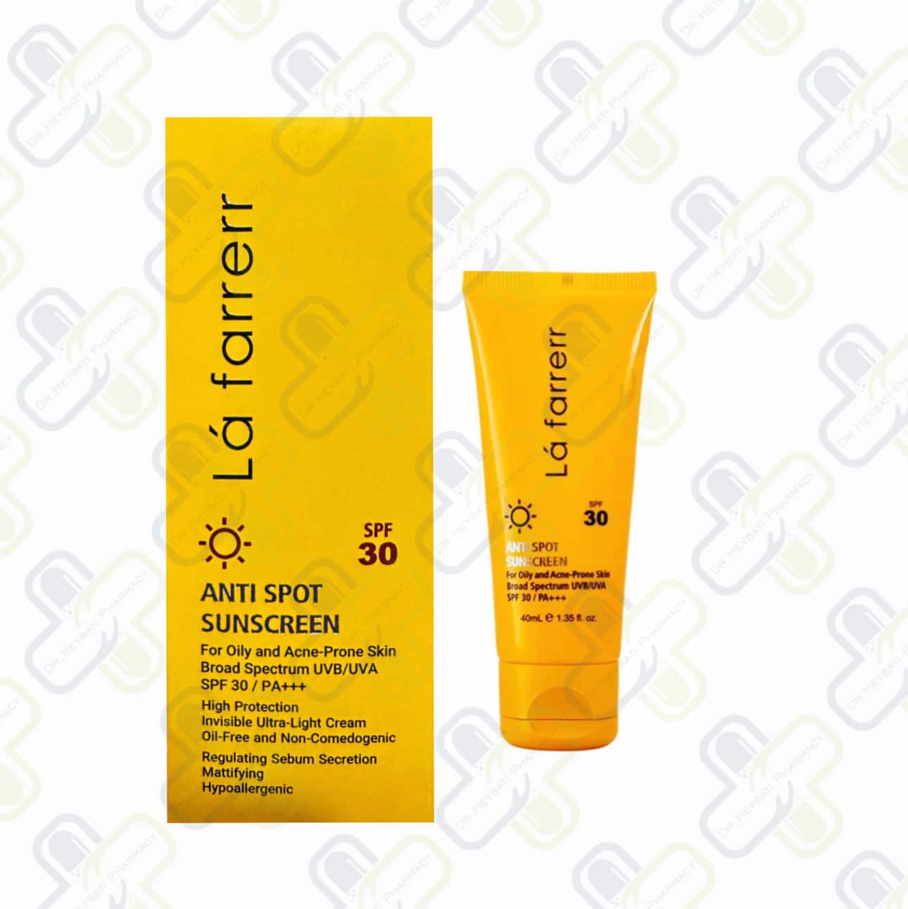 کرم ضد آفتاب و ضد لک بی‌رنگ لافارر مناسب پوست چرب و مستعد آکنه SPF30