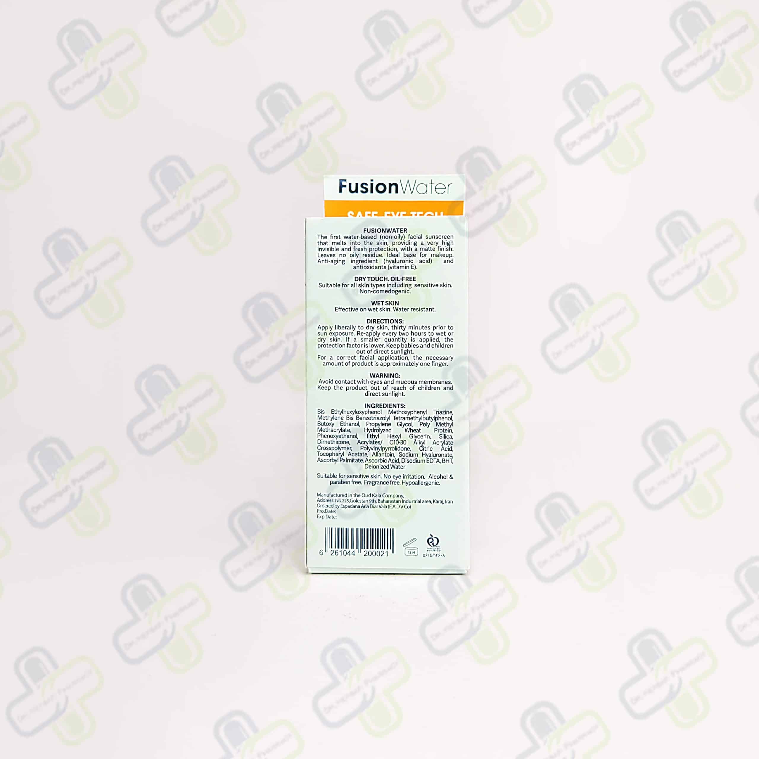 ضد آفتاب بدون رنگ فیوژن واتر ایزدین پرو 50ml