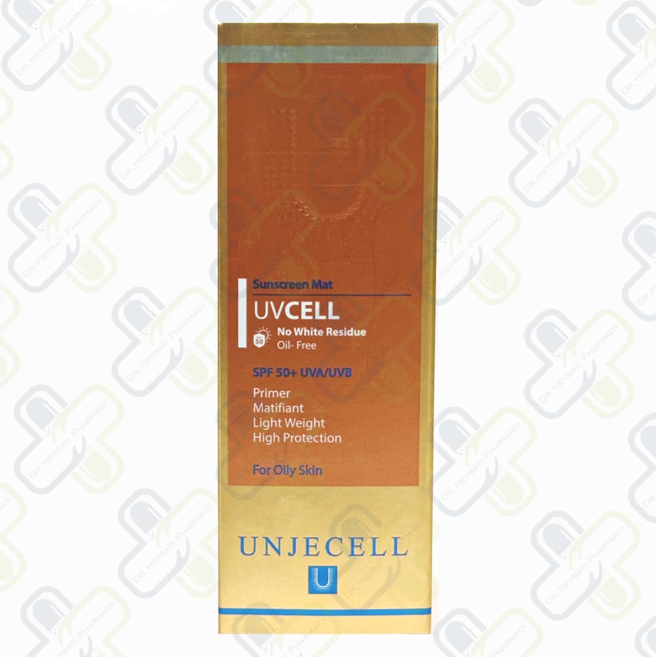 کرم ضد آفتاب بی رنگ آنژسل پوست چرب SPF+50 حجم 40 میل