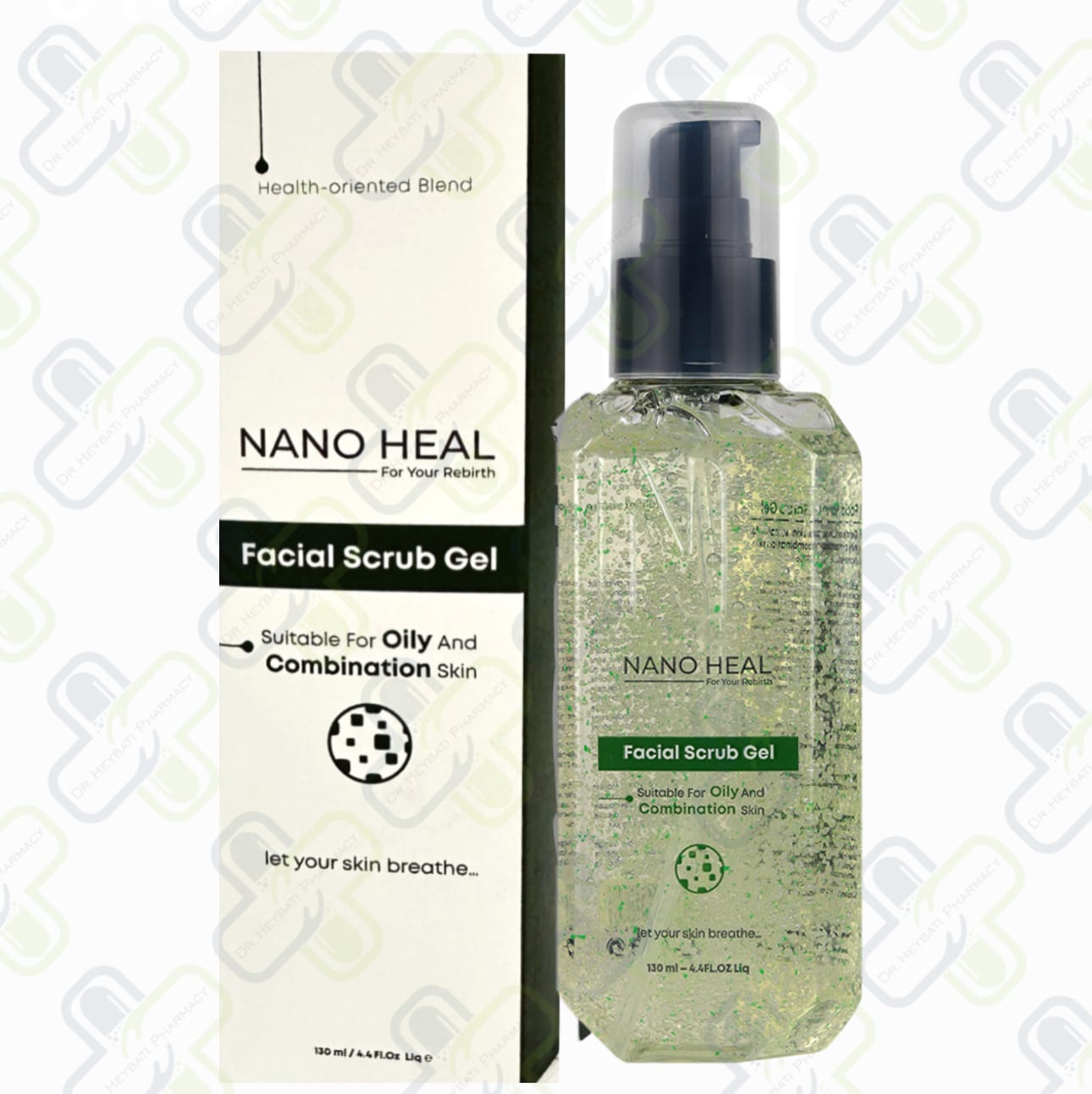 ژل شوینده اسکراب دار مخصوص پوست چرب و مختلط نانوهیل