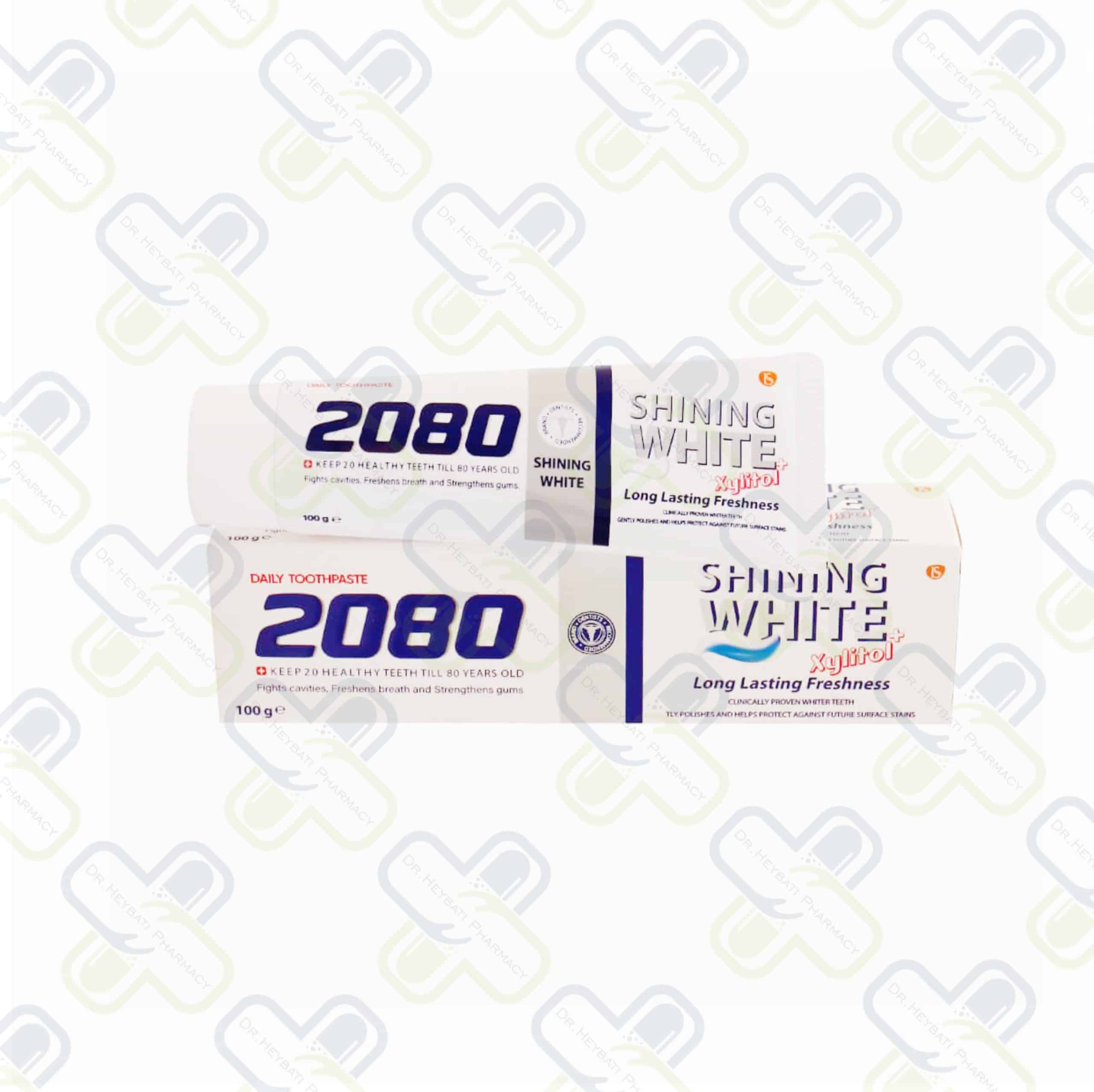 2080خمیردندان سفیدکننده حاوی زایلیتول 100گرم(شینیگ وایت)