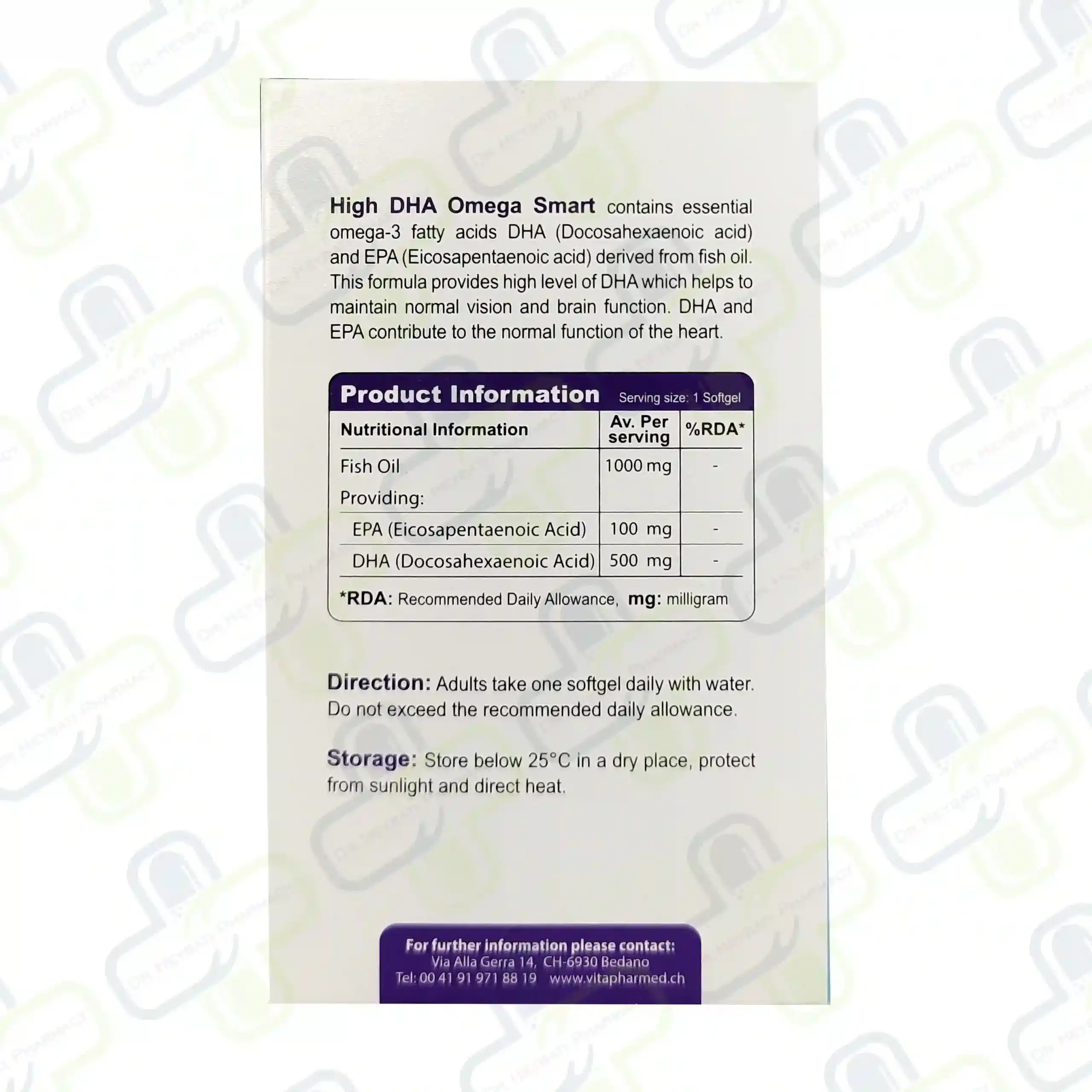 کپسول نرم ژلاتینی امگا 3 High DHA ویواتیون 30 عددی