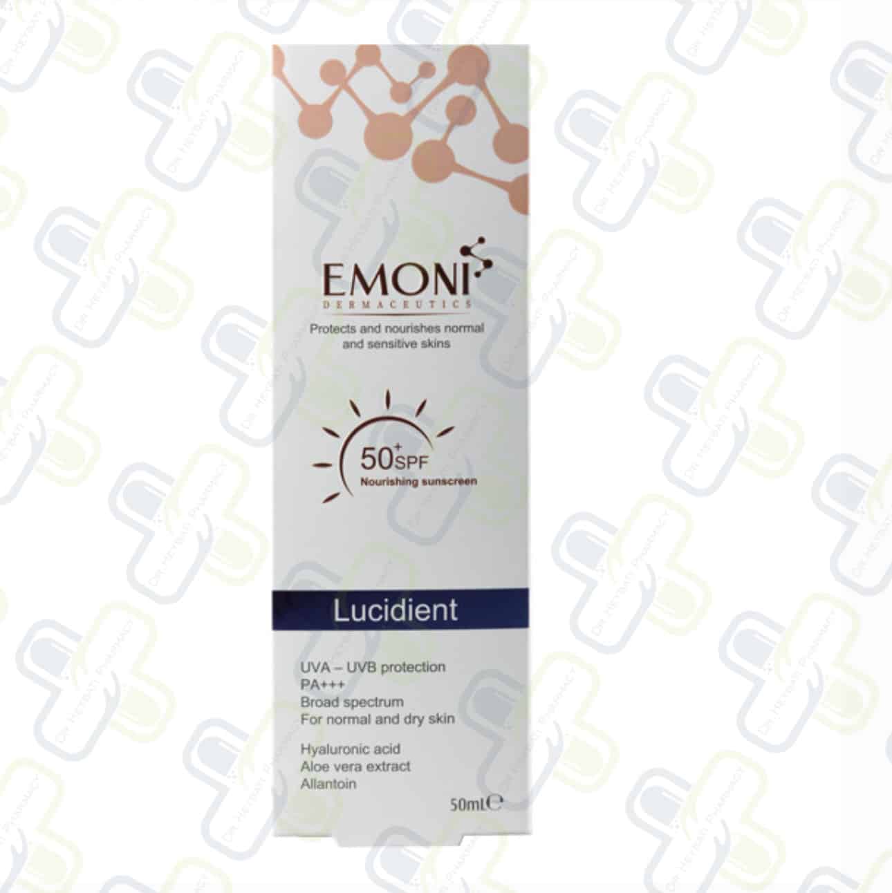کرم ضد آفتاب امونی مدل Lucidient SPF 50 مناسب پوست خشک حجم ۵۰ میلیلیتر